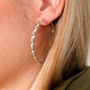 Créoles torsadées 50 mm - Doré x2