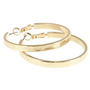 Créoles martelées 40 mm - Doré x2|raw }}