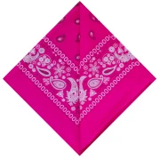 Bandana 100% coton - motif Cachemire - Rose Vif x1