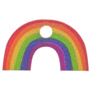 Breloque forme arc-en-ciel 8x13 mm en plexiglas - Multicolore x1