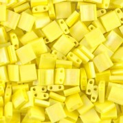 Miyuki Tila Beads 5x5x1.9 mm TL-0404FR - Mat Op Yellow AB x10g|raw }}
