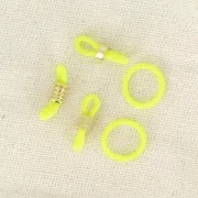 Anneaux en silicone pour attaches lunettes - Jaune x10