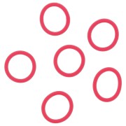 Anneaux en silicone pour attaches lunettes - Rouge x10|raw }}