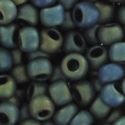 Rocaille Toho 11/0 TO11R84F - Frosted Metallic Iris Green/Brown x8g|raw }}