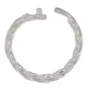 Anneau de blocage ovale effet tressé 8.5x7x1.7 mm - Argent 925 x1