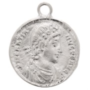 Pendentif pièce de monnaie Romaine 22x19 mm - Argent 925 x1