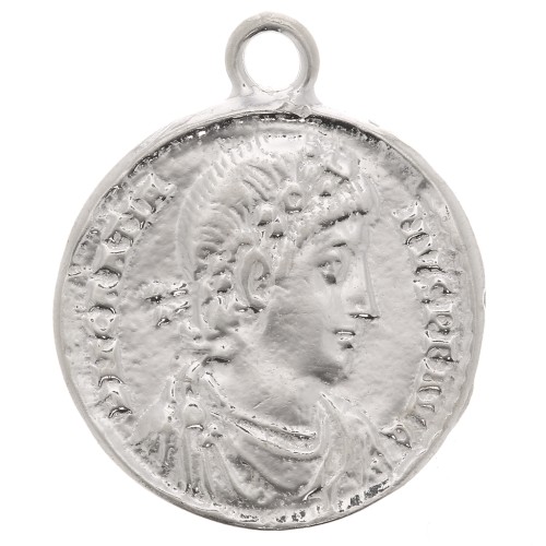 Pendentif pièce de monnaie Romaine 22x19 mm - Argent 925 x1