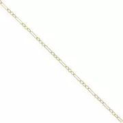 Chaîne maille Fantaisie figaro 2.1 mm en Gold filled (or laminé)  x50cm