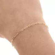 Chaîne maille Fantaisie figaro 2.1 mm en Gold filled (or laminé)  x50cm