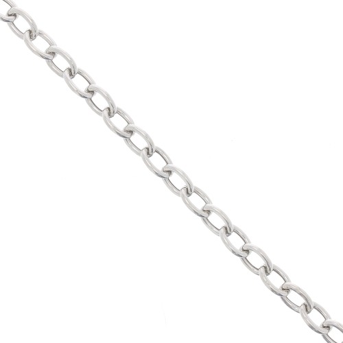 Chaîne maille Forçat  7,5 mm en Argent 925 x20 cm