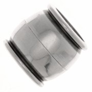 Fermoir aimanté 15x14 mm pour cordon 10 mm - Placage argent fin vieilli x1|raw }}