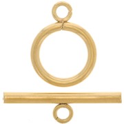 Fermoir T pour bracelet ou collier 14 mm en Acier inoxydable 304L Doré x1|raw }}