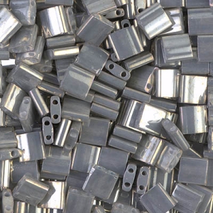 Miyuki Tila Beads 5x5x1.9 mm TL-1865 - Op Smoke Gray Luster x10g