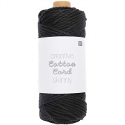 Bobine de corde en coton pour macramé 3mm -Creative Cotton Cord Skinny Noir x 55m|raw }}