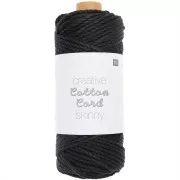 Bobine de corde en coton pour macramé 3mm -Creative Cotton Cord Skinny Noir x 55m
