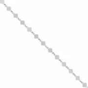 Chaîne maille Fantaisie losange 4 mm en Argent 925 x50cm