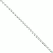 Chaîne maille Fantaisie rond strié 2.8 mm en Argent 925 x50cm