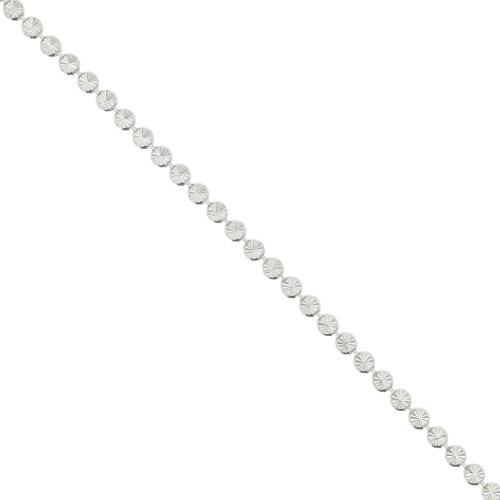 Chaîne maille Fantaisie rond strié 2.8 mm en Argent 925 x50cm