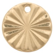 Sequin rond travaillé 10 mm - Gold filled (or laminé) x1