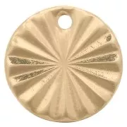 Sequin rond travaillé 10 mm - Gold filled (or laminé) x1