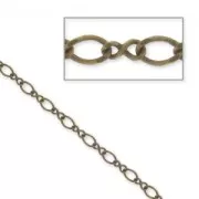 Chaîne maille fantaisie alternée 2,8 mm bronze x1m