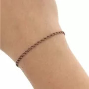 Chaîne maille cheval 2,5 mm cuivré vieilli x1m