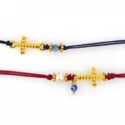 Intercalaire croix travaillé 2 anneaux 22x11 mm - Placage argent fin vieilli x1