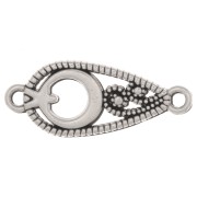 Intercalaire goutte arabesque 21.5x9 mm - Placage argent fin vieilli x1|raw }}