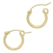 Créoles à décorer 13 mm - Fil 2.2 mm - en Gold filled (or laminé) x2