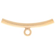 Tube avec attache 20x6 mm pour cordon 1.5 mm - Gold filled (or laminé)  x1|raw }}