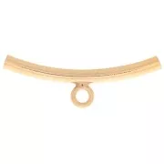 Tube avec attache 20x6 mm pour cordon 1.5 mm - Gold filled (or laminé) x1