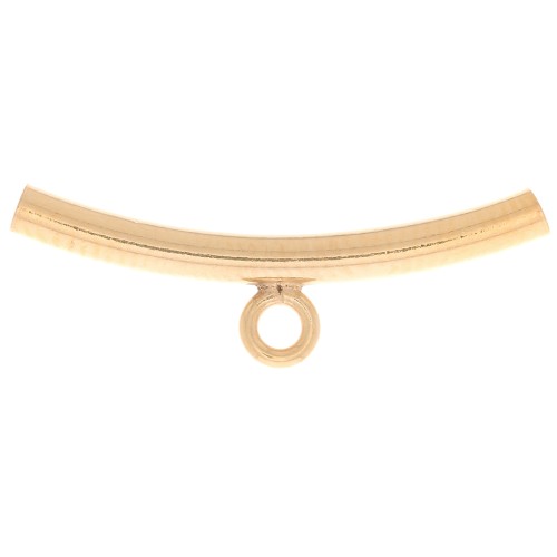 Tube avec attache 20x6 mm pour cordon 1.5 mm - Gold filled (or laminé) x1