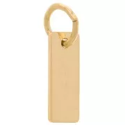 Mini breloque rectangle 8x3 mm - anneau ouvert - Gold filled (or laminé) x1