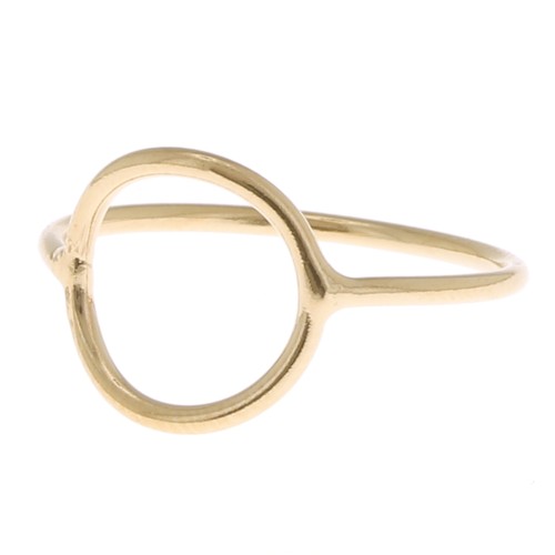 Bague fine avec cercle évidé - Taille 54 - Gold filled (or laminé)   x1