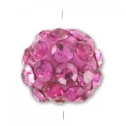 Ronde plasticine strass Coréen 8 mm Rose x1