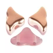 Perles en verre Hélios® par Puca® 6x10 mm - Rose Opal Capri Gold x10g