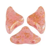 Perles en verre Hélios® par Puca® 6x10 mm - Rose Opal Tweedy x10g