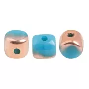 Minos® par Puca® 2.5x3 mm - Opaque Blue Turquoise Capri Gold x5g