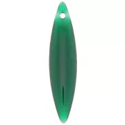 Navettes en métal et résine époxy 25x5.5 mm - Vert sapin x 10