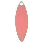 Sequins navette en métal et résine époxy 16x5 mm - Rose clair x6