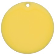 Sequin rond en métal et résine époxy 25 mm - Jaune x1