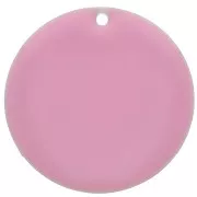 Sequin rond en métal et résine époxy 25 mm - Rose x1