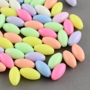 Assortiment de perles olive - 14x7.5 mm Multicolore Pastel x50