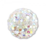 Semi-percée plasticine strass Coréen 8 mm Crystal AB x1