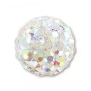 Semi-percée plasticine strass Coréen 8 mm Crystal AB x1