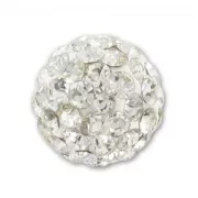 Semi-percée plasticine strass Coréen 8 mm Crystal  x1