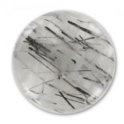 Cabochon rond 15 mm Quartz Rutile x1