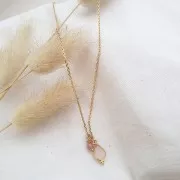 Breloque goutte facettée avec petites boules 14x7 mm Argent 925 - Labradorite