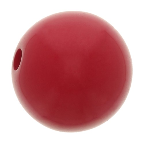 Perle en résine opaque 8 mm Rouge foncé x1
