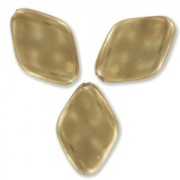 Perles torsadées nacrées 19x13 mm Bronze x10